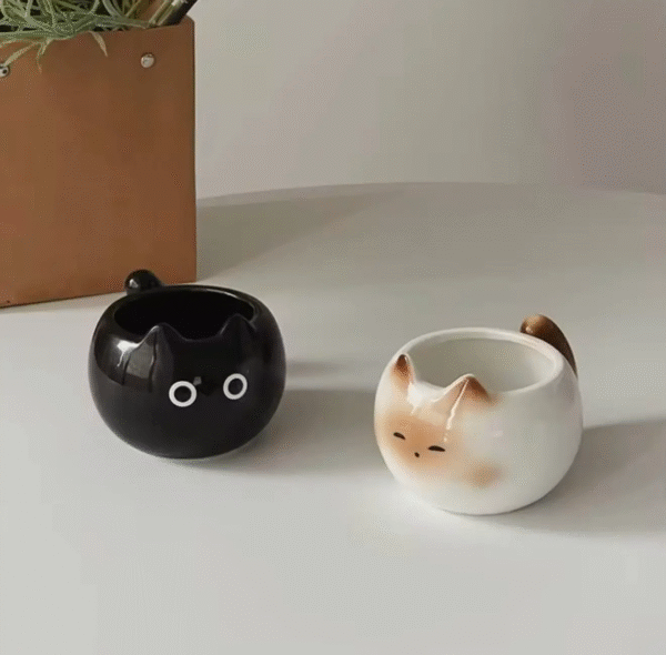 Creative 3D Cat Shaped Ceramic Coffee Cup